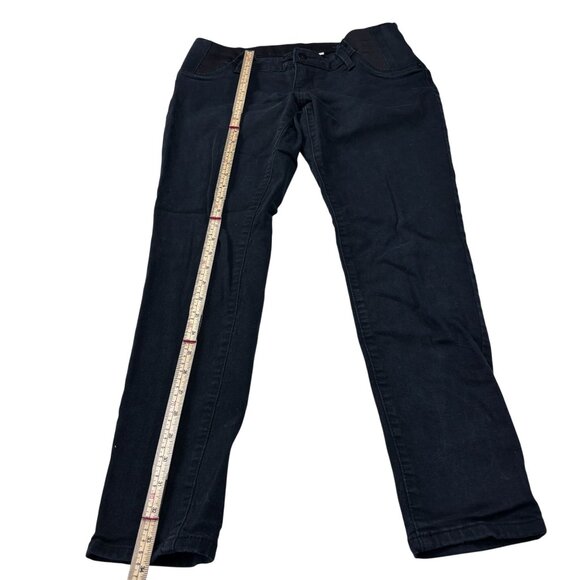 Isabel Maternity By Ingrid & Isabel Skinny Entubado Pants Size 6 Black Stretch D - Picture 3 of 11